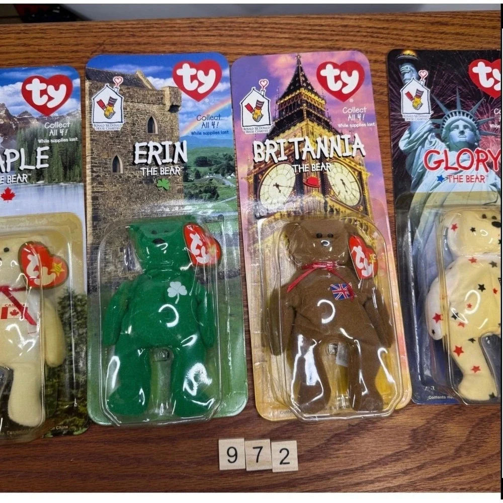 McDonald's TY Beanie Baby international 1999 misprint 1993 oak brook set of 4